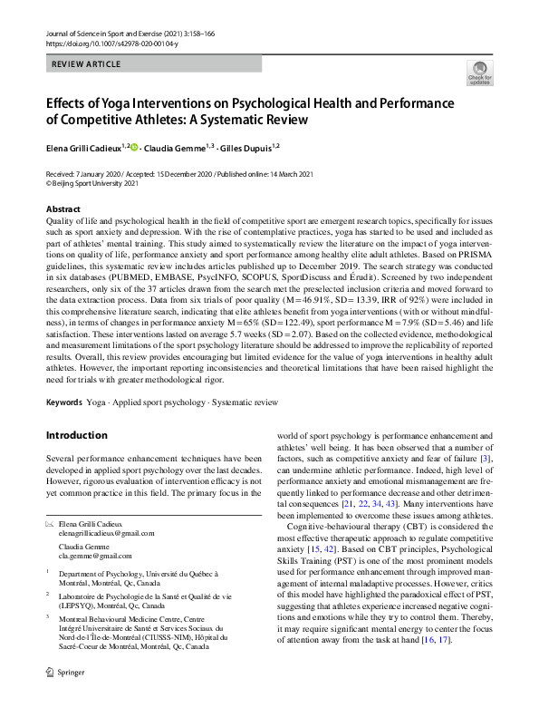 (PDF) Effects of Yoga Interventions on Psychological Health and ...