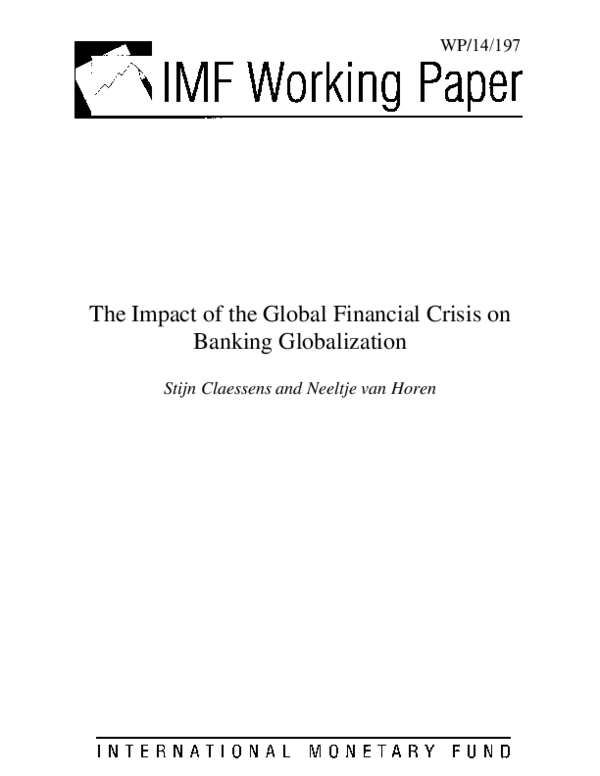 (PDF) The Impact of the Global Financial Crisis on Banking Globalization