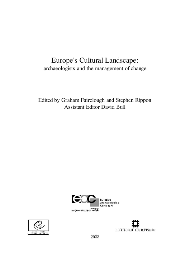 (PDF) Europe's Cultural Landscape: Archaeologists and the Management of ...