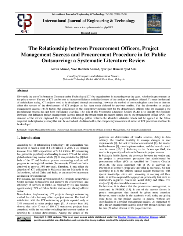 (PDF) The Relationship between Procurement Officers, Project Management ...