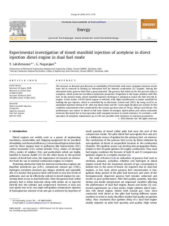 (PDF) Experimental investigation of timed manifold injection of ...