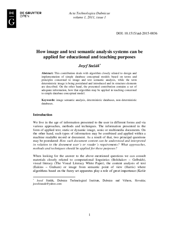 (PDF) How image and text semantic analysis systems can be applied for ...