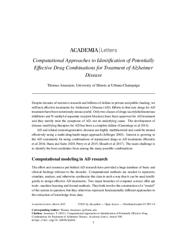 (PDF) Computational Approaches to Identification of Potentially ...