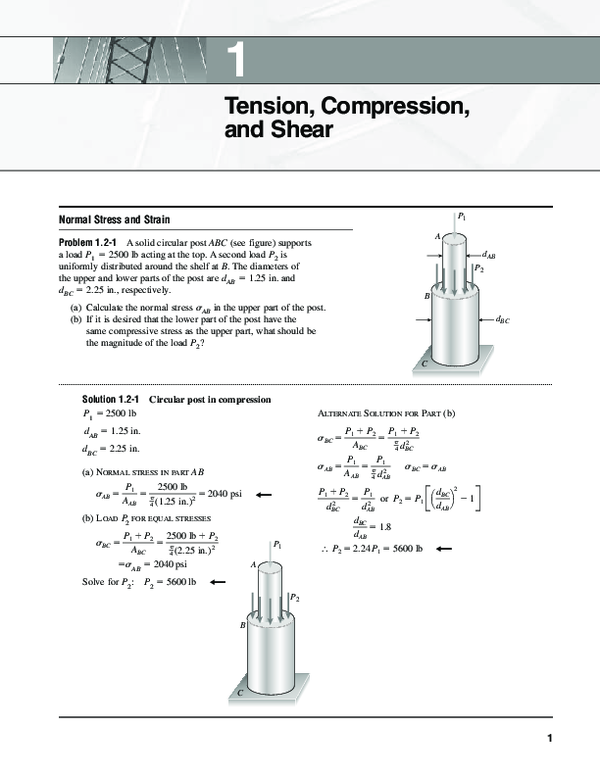 PDF) MECANICA DE MATERIALES GERE SOLUCIONARIO
