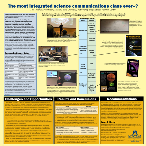 (PDF) The Most Integrated Science Communications Class Ever-? [Poster ...