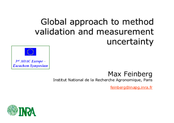 (PDF) A global approach to method validation and measurement uncertainty