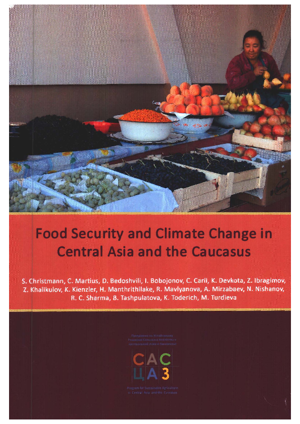 (PDF) Food security and climate change in Central Asia and the Caucasus