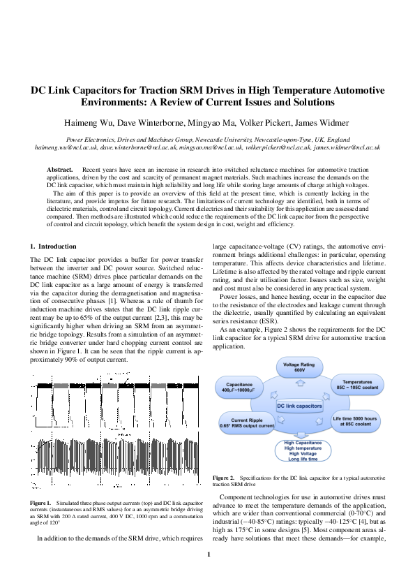 (PDF) DC Link Capacitors for Traction SRM Drives in High Temperature ...