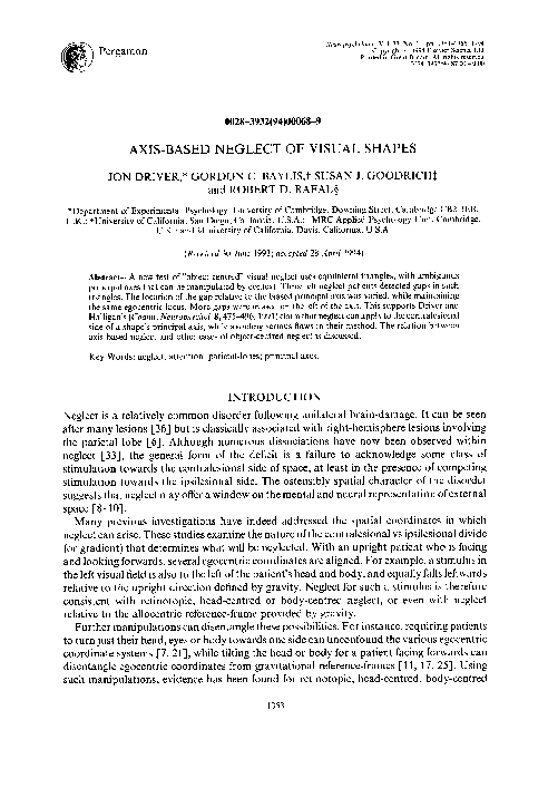 (PDF) Axis-based neglect of visual shapes