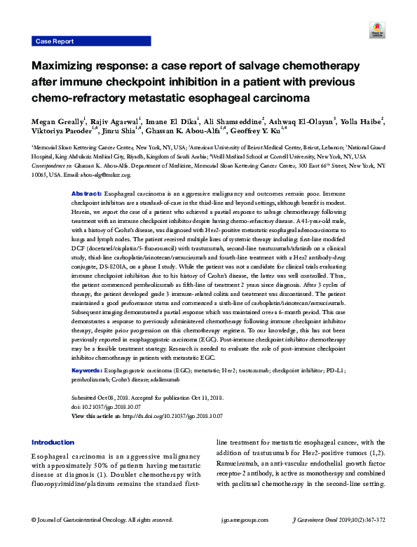 (PDF) Maximizing response: a case report of salvage chemotherapy after ...