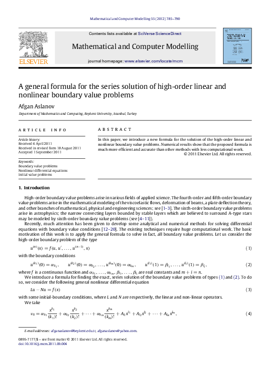 (PDF) A general formula for the series solution of high-order linear ...