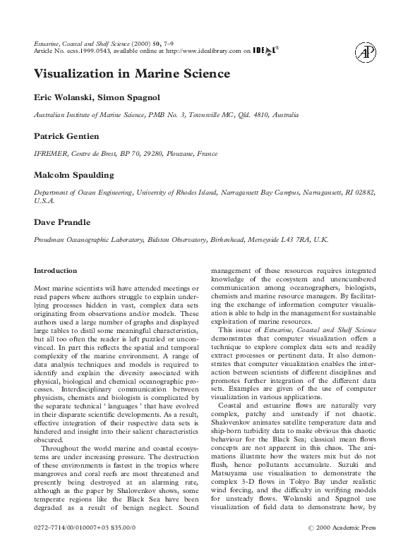 (PDF) Visualization in Marine Science