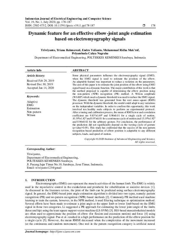 (PDF) Dynamic feature for an effective elbow-joint angle estimation ...