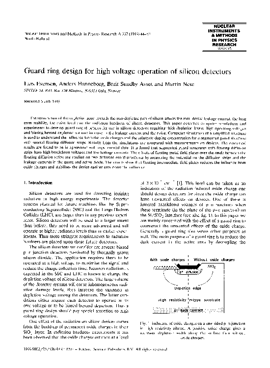(PDF) Guard ring design for high voltage operation of silicon detectors
