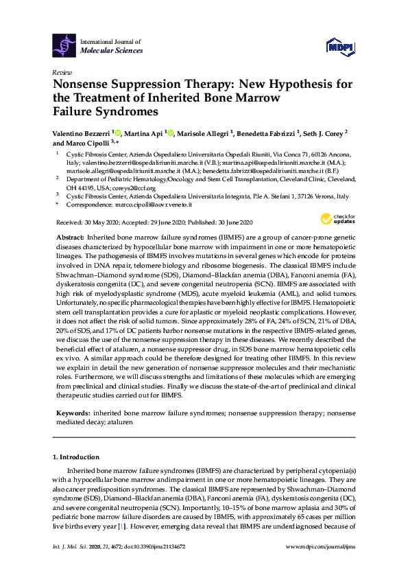 (PDF) Nonsense Suppression Therapy: New Hypothesis for the Treatment of ...