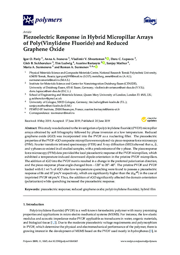 (PDF) Piezoelectric Response in Hybrid Micropillar Arrays of Poly ...