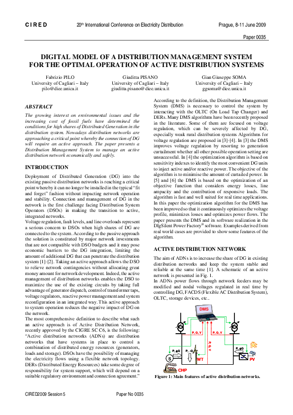 (PDF) Digital model of a distribution management system for the optimal ...