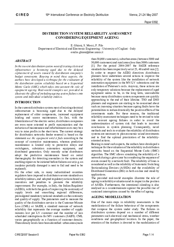 (PDF) Distribution System Reliability Assessment Considering Cyber ...