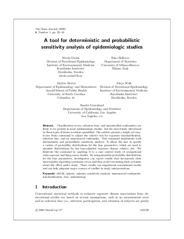 (PDF) A Tool for Deterministic and Probabilistic Sensitivity Analysis ...
