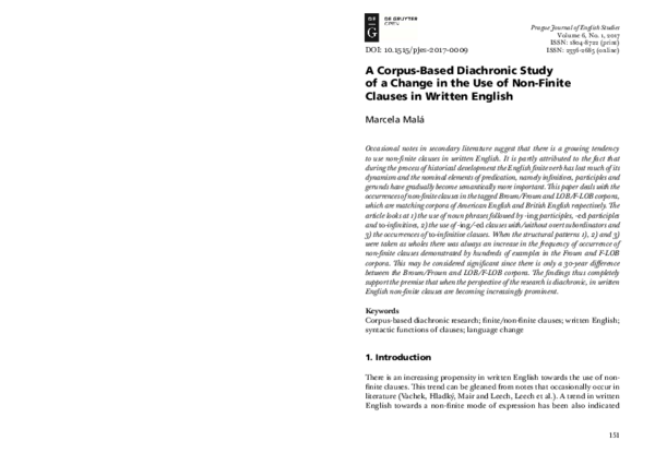 (PDF) A Corpus-Based Diachronic Study of a Change in the Use of Non ...