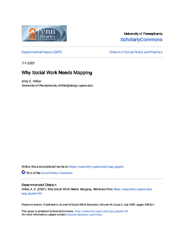 (PDF) Why Social Work Needs Mapping