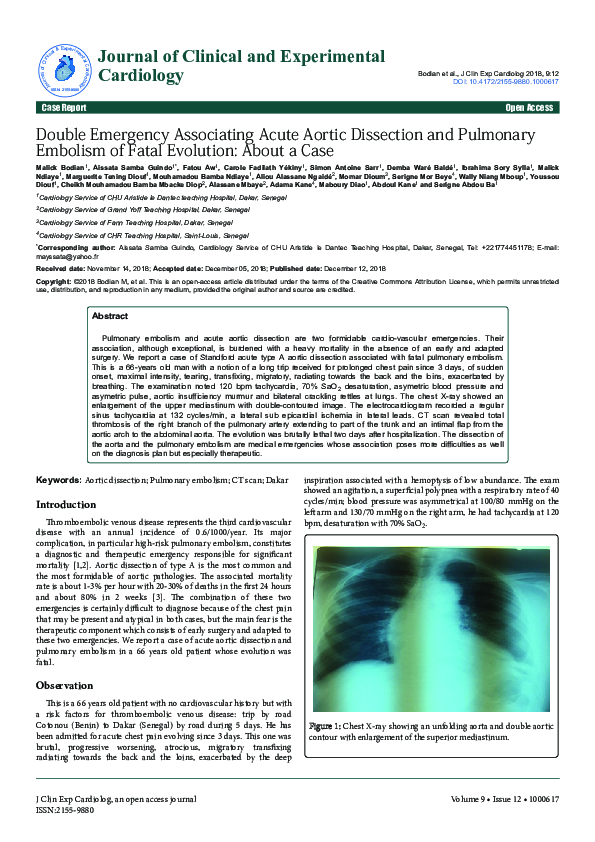 (PDF) Double Emergency Associating Acute Aortic Dissection and ...