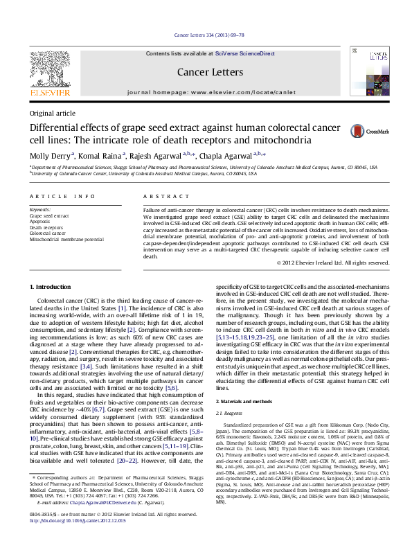 (PDF) Differential effects of grape seed extract against human ...