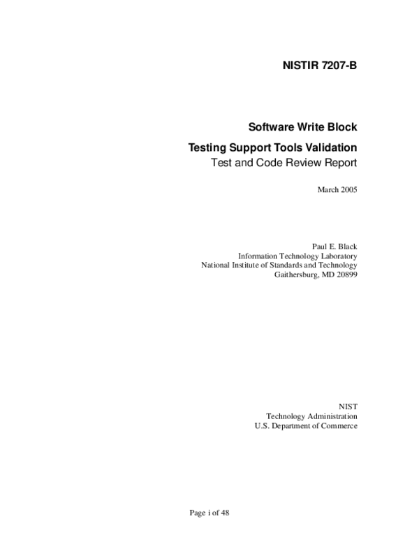 (PDF) Software write block testing support tools validation