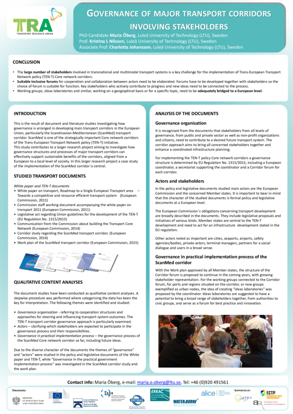 (PDF) Governance of Major Transport Corridors Involving Stakeholders