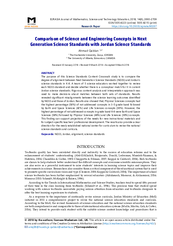 (PDF) Comparison of Science and Engineering Concepts in Next Generation ...