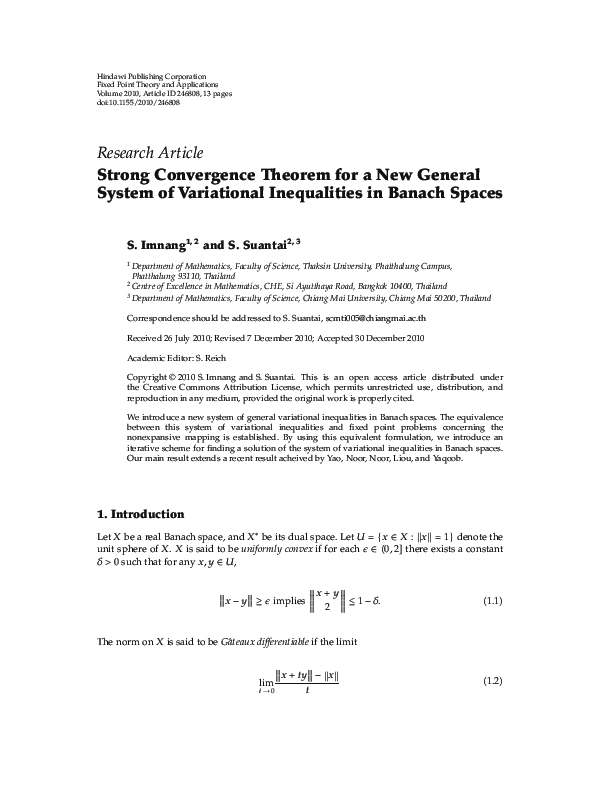 (PDF) Strong Convergence Theorem for a New General System of ...