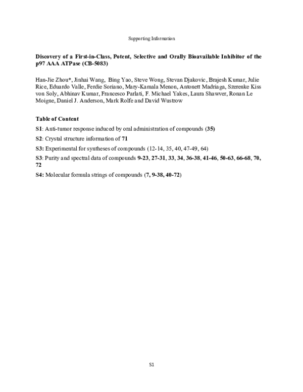 (PDF) Discovery of a First-in-Class, Potent, Selective and Orally ...
