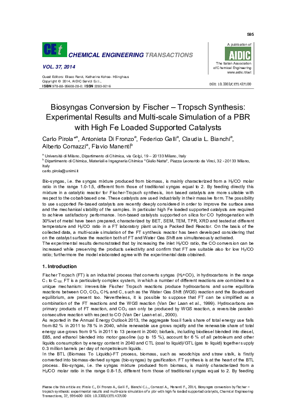 (PDF) High-loaded Fe-supported catalyst for the thermochemical BtL-FT ...