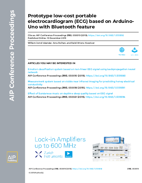 (PDF) Prototype low-cost portable electrocardiogram (ECG) based on ...