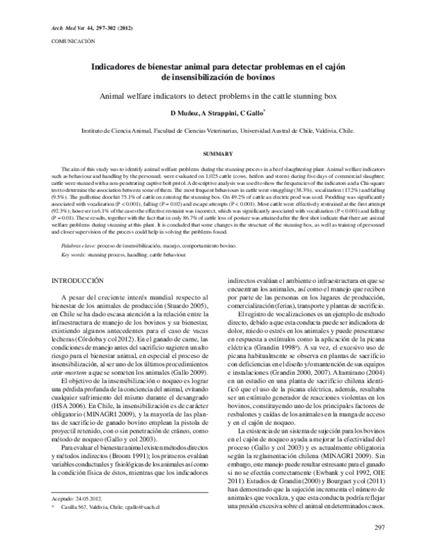 (PDF) Indicadores de bienestar animal para detectar problemas en el