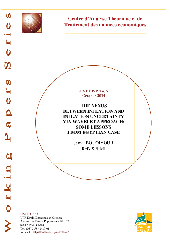 (PDF) The Nexus Between Inflation and Inflation Uncertainty via Wavelet ...