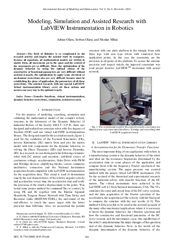 (PDF) Modeling, Simulation and Assisted Research with LabVIEW ...