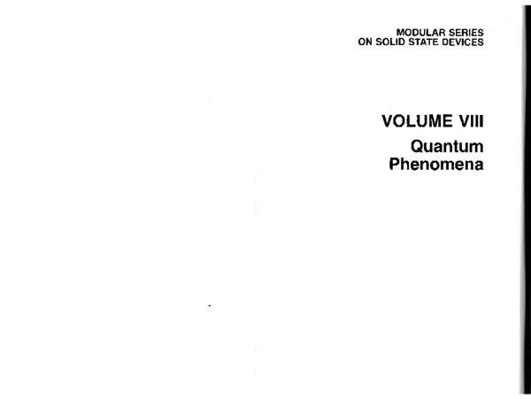 (PDF) MODULAR SERIES ON SOLID STATE DEVICES - VOLUME VIII: QUANTUM ...