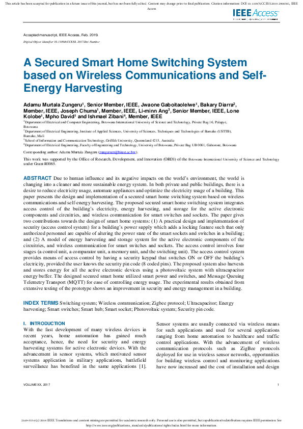 (PDF) A Secured Smart Home Switching System based on Wireless ...