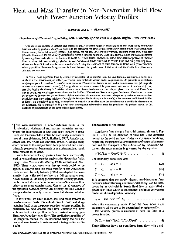 (PDF) Heat and mass transfer in non-newtonian fluid flow with power ...