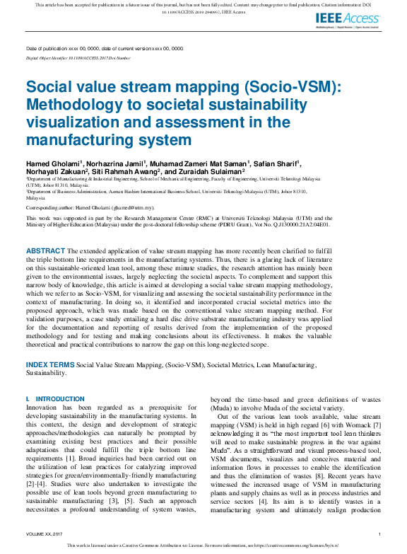 (PDF) Social value stream mapping (Socio-VSM): Methodology to societal ...