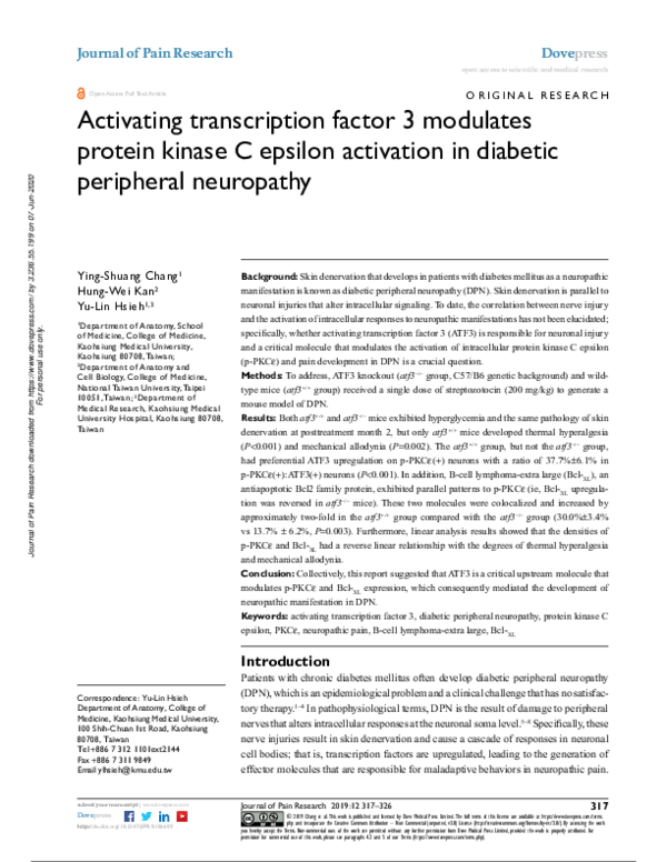 (PDF) Activating transcription factor 3 modulates protein kinase C ...
