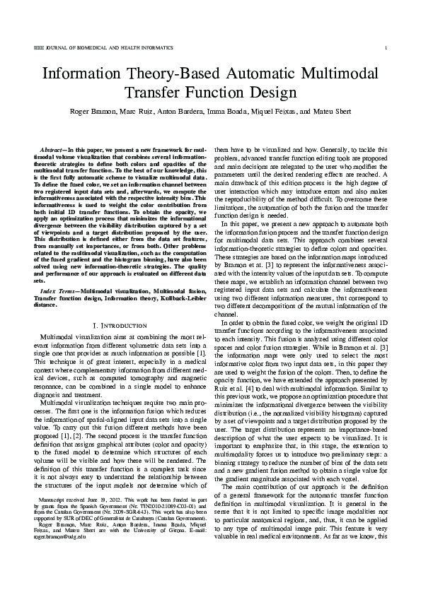 (PDF) Information theory-based automatic multimodal transfer function ...