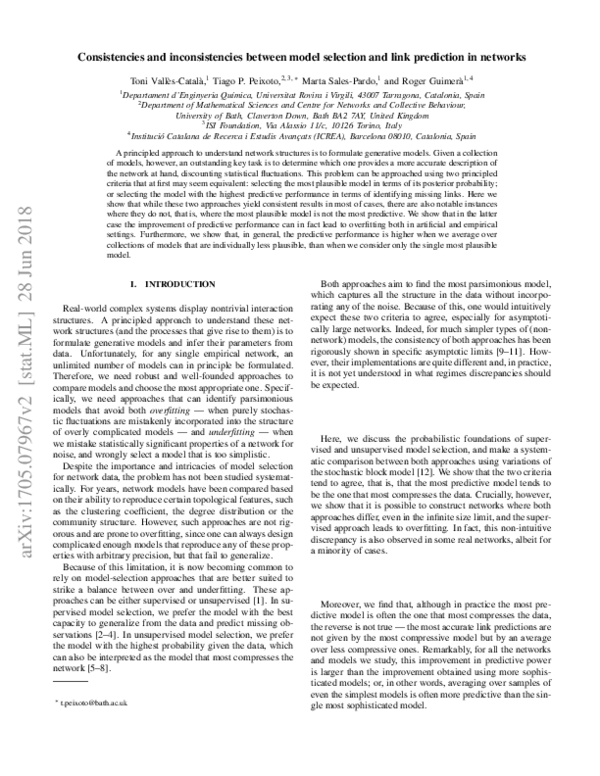 (PDF) Consistencies and inconsistencies between model selection and ...
