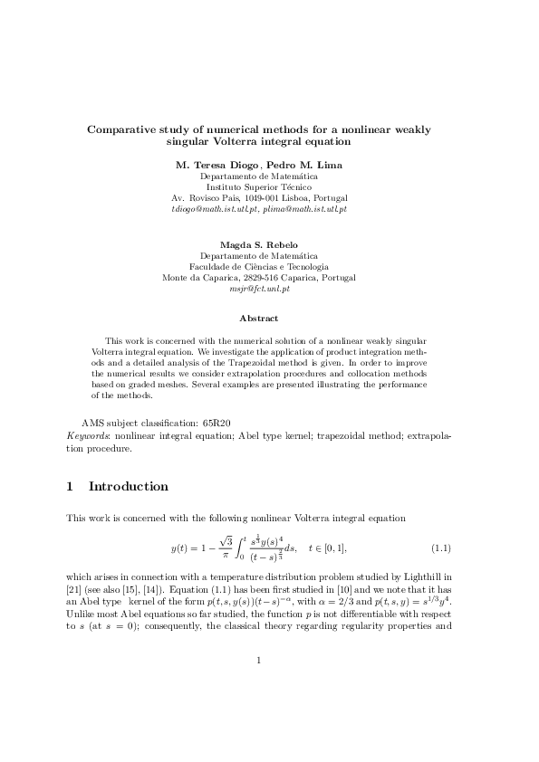 (PDF) Comparative study of numerical methods for a nonlinear weakly ...
