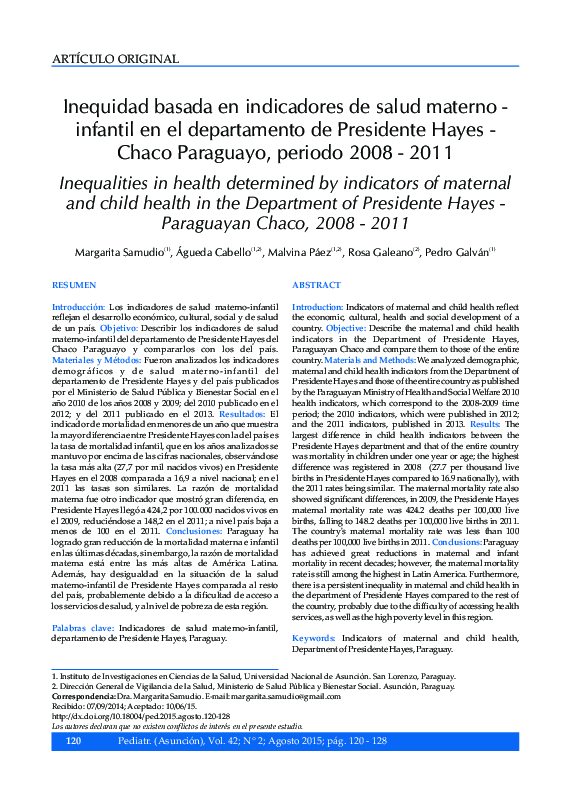 (PDF) Inequalities in health determined by indicators of maternal and ...