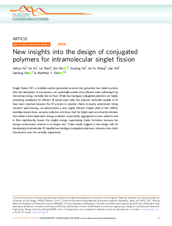 (PDF) New insights into the design of conjugated polymers for ...