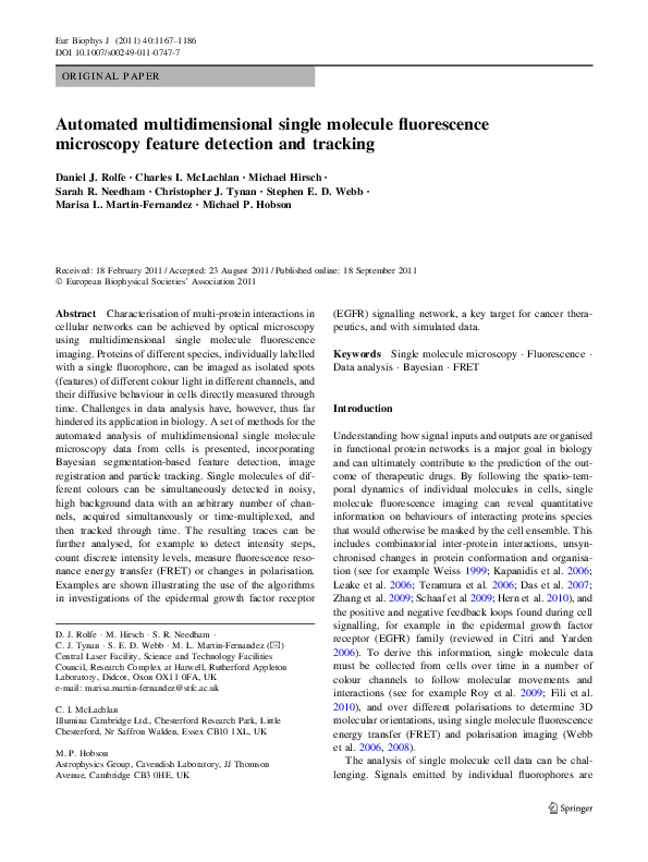 (PDF) Automated multidimensional single molecule fluorescence ...
