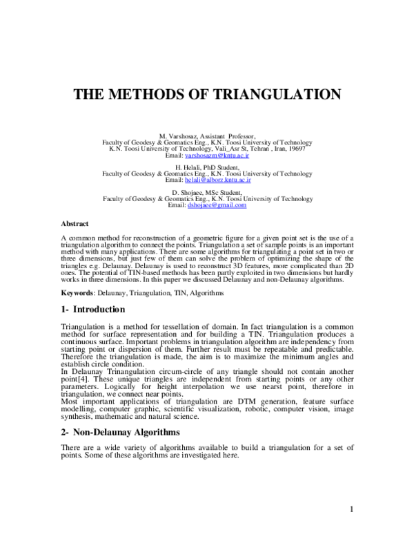 (PDF) The methods of triangulation