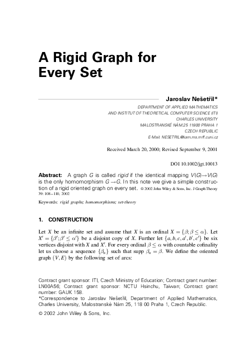 (PDF) A rigid graph for every set